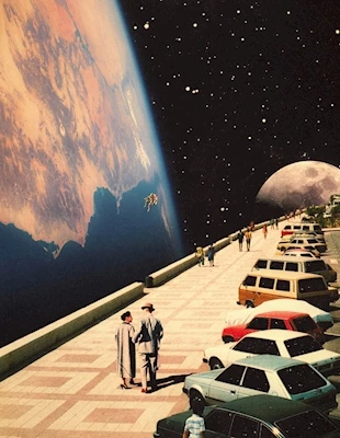 Vintage Space Promenade affiches et impressions par Taudalpoi