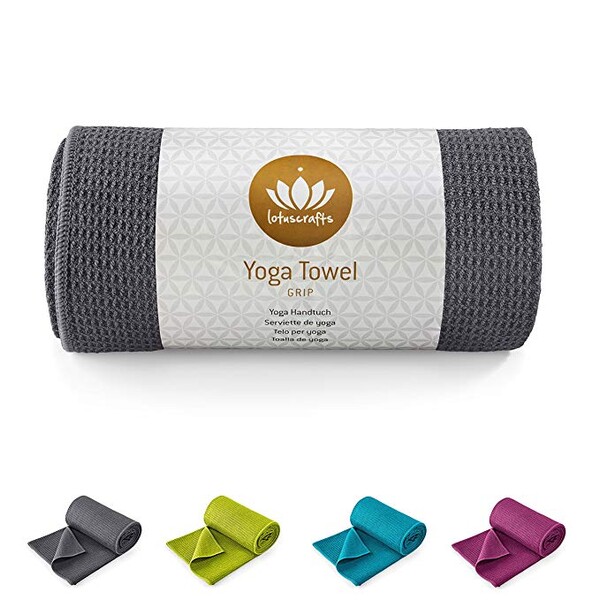 Lotuscrafts Serviette de Yoga Grip - Antidérapante & À Séchage Rapide - Serviette Yoga Antidérapante avec Une Bonne Adhérence Au Sol - Serviette Tapis Yoga Parfaite pour Le Hot Yoga 183 x 61 cm: Amazon.fr: Sports et Loisirs