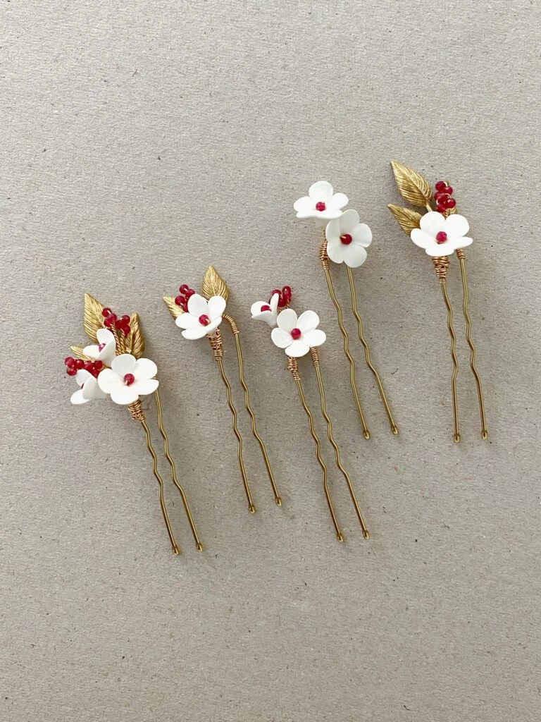 Horquillas de flores para novia - Tolula