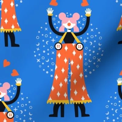 Clown Magic Fabric | Spoonflower