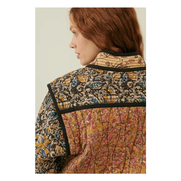 Veste Matelassée Réversible Nelina Coton Bio - Collection Femme | Charbon