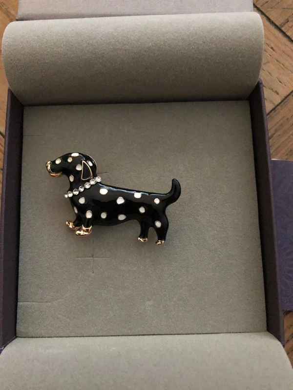 Broche femme chien
