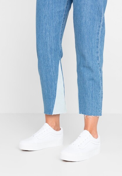 OLD SKOOL PLATFORM - Baskets basses - true white @ ZALANDO.FR 🛒