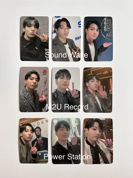 Ensemble de cartes photo Jungkook Golden 2nd Lucky Draw centrale électrique à ondes sonores M2U