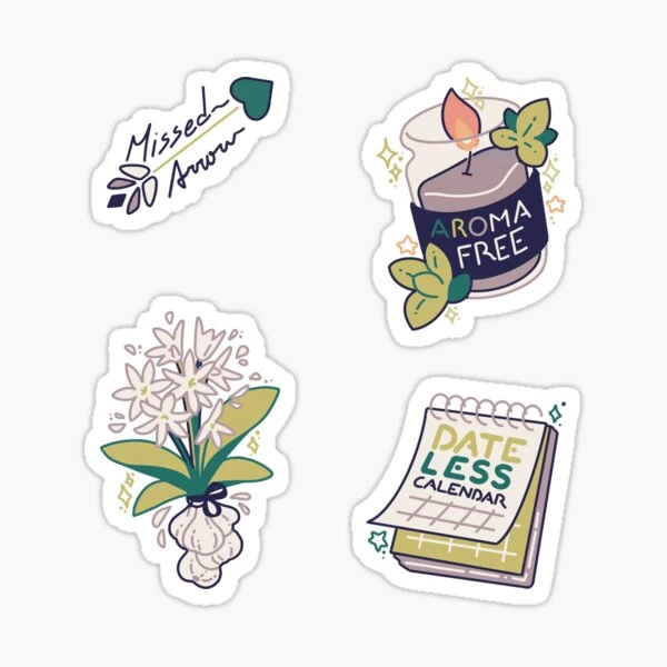 Aromantic Memes - Feuille d'autocollants | Sticker