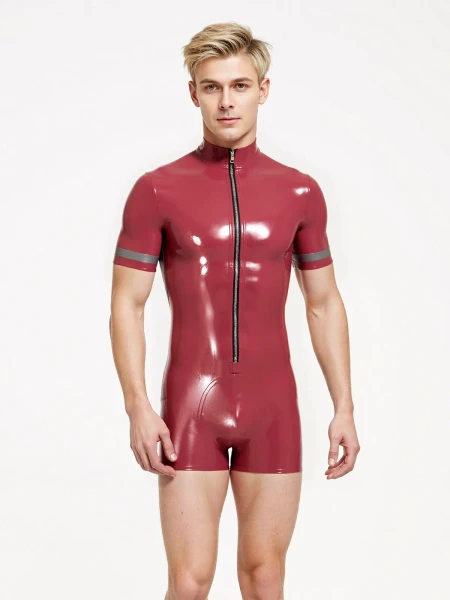 Combinaison courte en latex pour homme