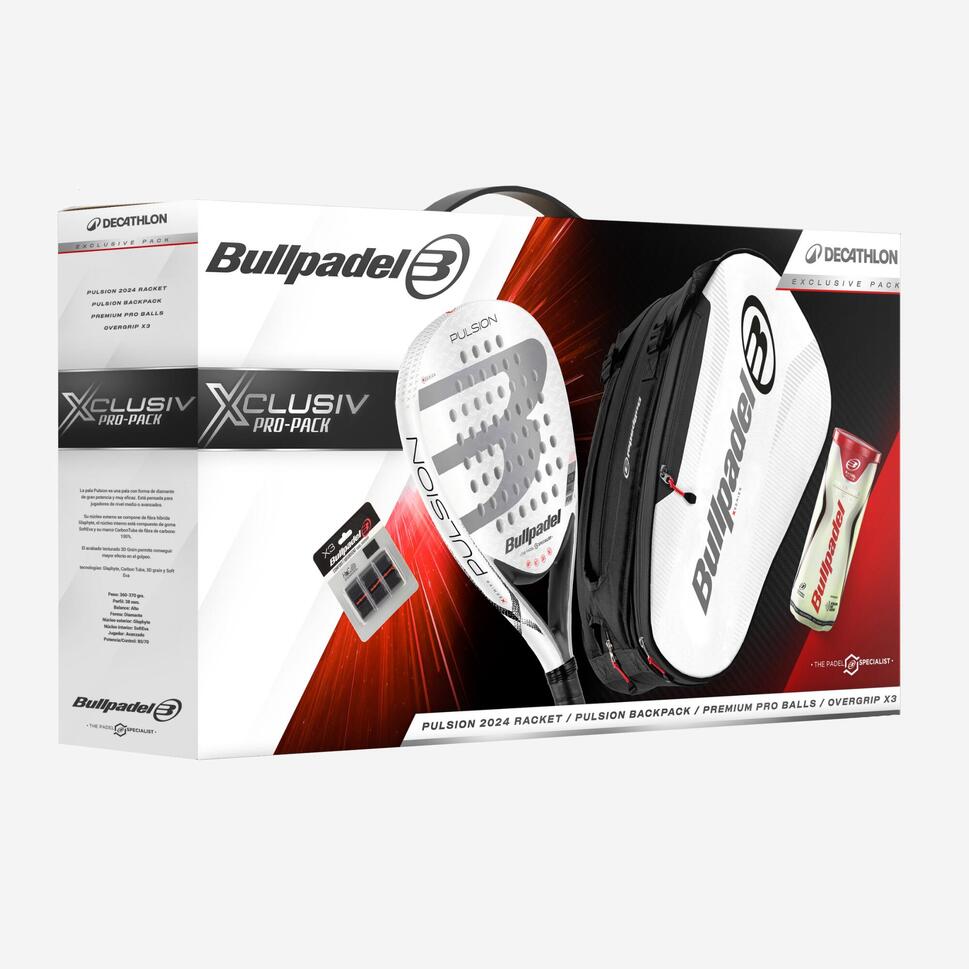 Pack de Noël Bullpadel Pulsion - Raquette padel + Sac à dos + Balles et ...