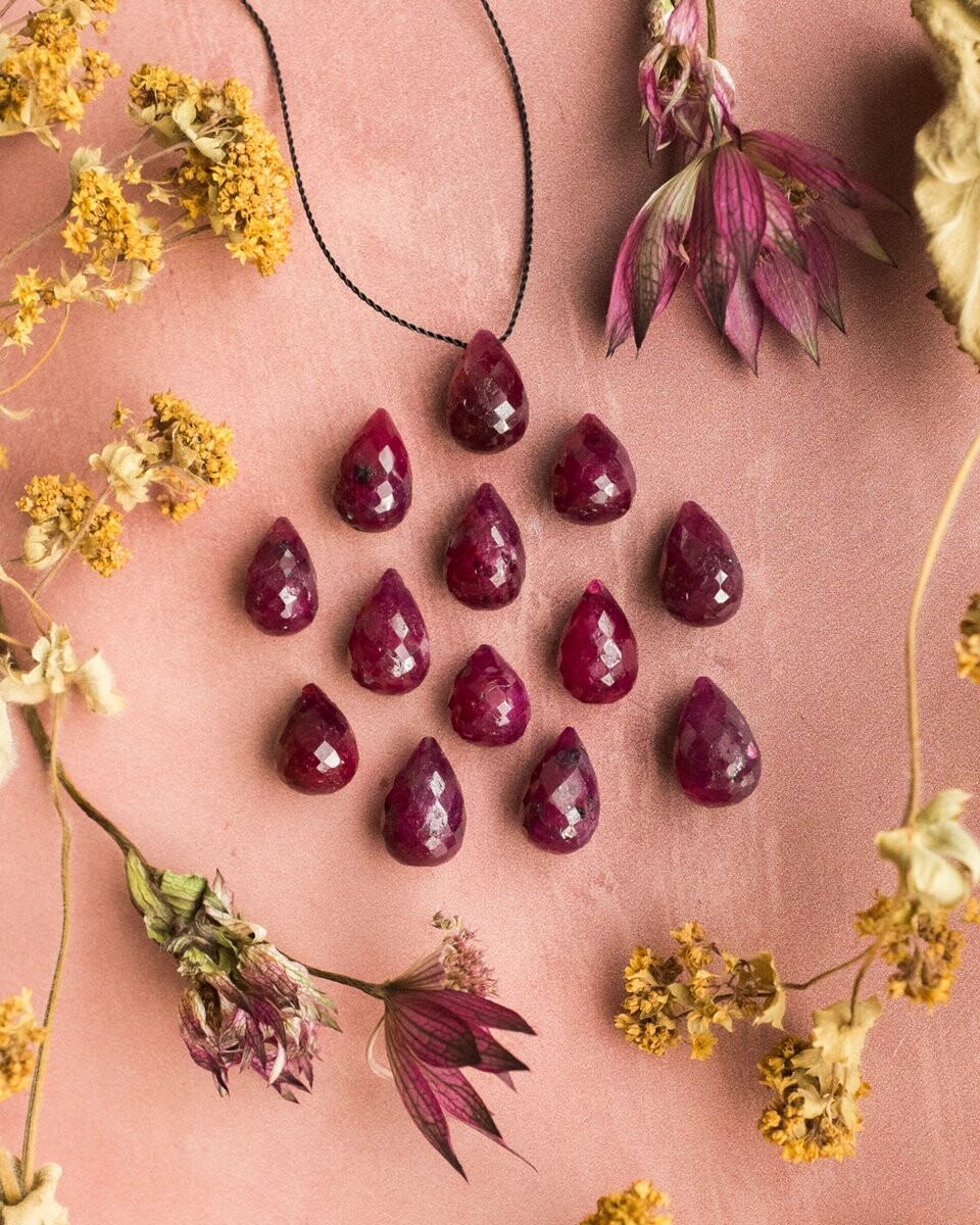 Ruby Vegan Silk Necklace