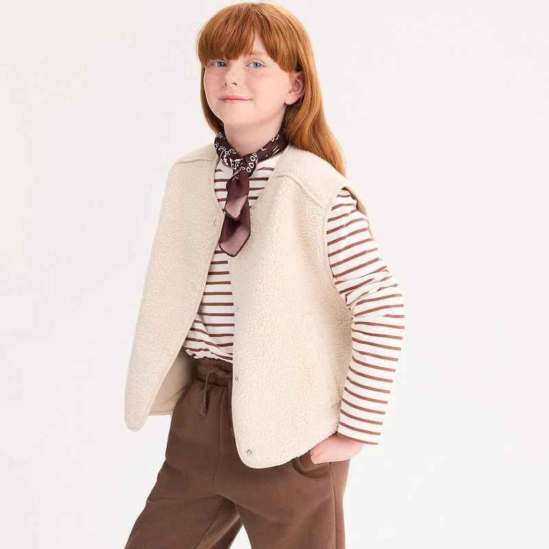 Gilet sans manches en sherpa