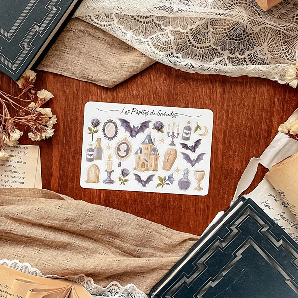 Petite planche de stickers La danse des vampires