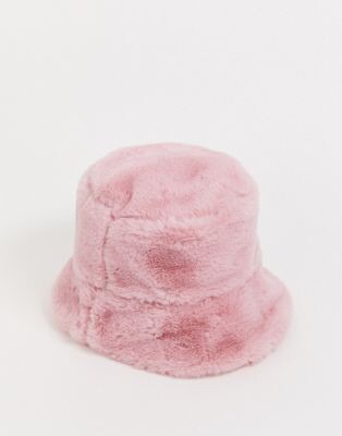 ASOS DESIGN - Bob en fausse fourrure - Rose | ASOS