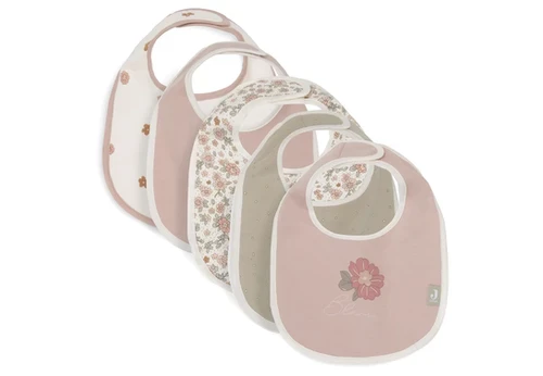 5 Bavoirs retro flowers - Jollein