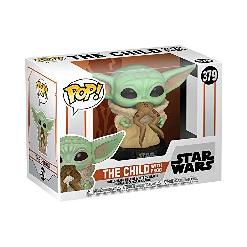 Funko Pop! Star Wars: Mandalorian-Grogu (The Child, Baby Yoda) - (Grogu (The Child, Baby Yoda), Baby Yoda) with Frog The Mandalorian - Star Wars: The Mandalorian - Figurine en Vinyle à Collectionner