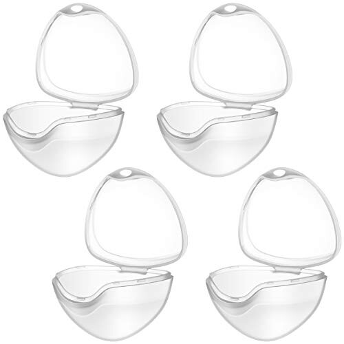 SUPVOX 4pcs portable boîte de tétine de tétine pour voyage sans bpa (transparent)
