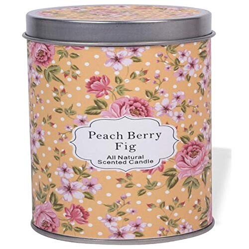 Scented candle Romantic peach berry &amp; fig, tin box