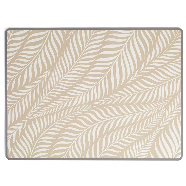 Tapis repose gamelle pour chien plastique imprimé - 43x32cm