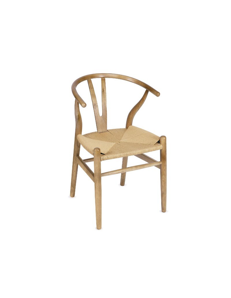 Chaise en bois d'orme et tressage Andrea House - en vente chez woodely