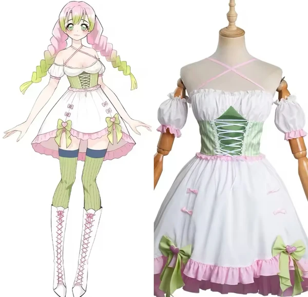Anime Oke Roji Mitsuri Cosplay Costume, Robe Lolita, Tenues d'Halloween, Carnaval Trempé - AliExpress 200000532