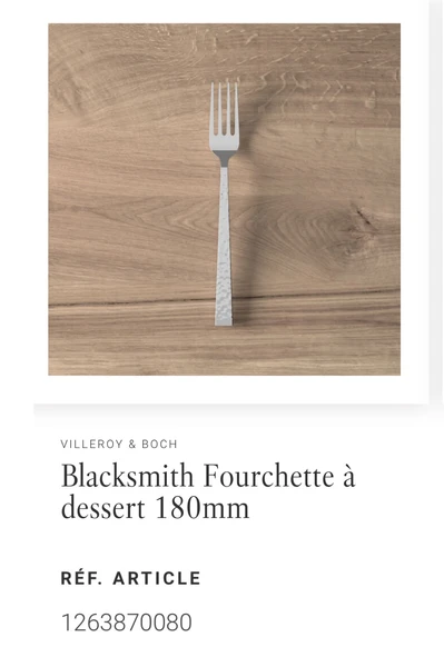 2x Blacksmith Fourchette à dessert 180mm