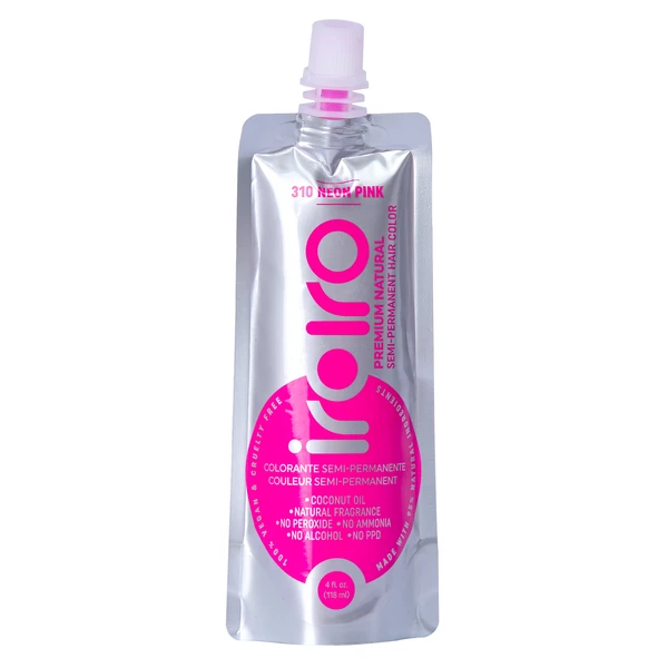 Iroiro 310 UV Reactive Pink Neon Vegan Cruelty-Free Semi-Permanent Hair Color