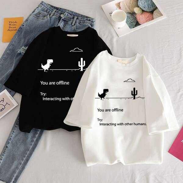€3.03 50% de réduction|T shirts mode décontracté t shirt femmes vêtements T shirts été nouveau Harajuku Kpop femme Vintage t shirt dinosaure à manches courtes hauts | AliExpress