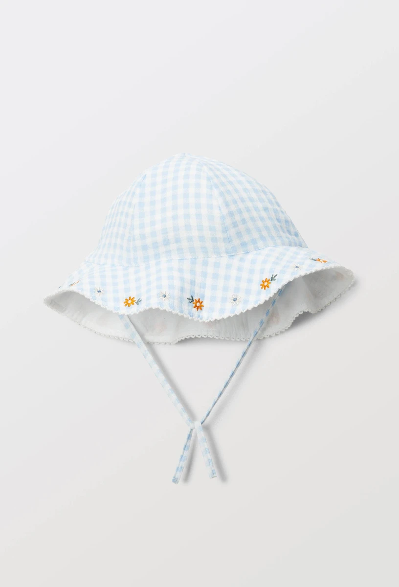 Cloche vichy en gaze de coton