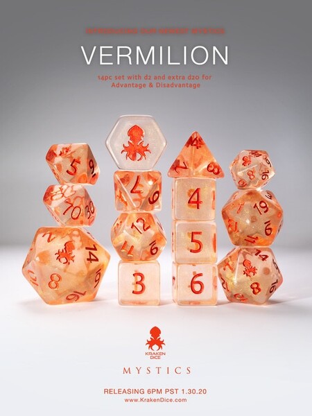 Vermilion Dice Set