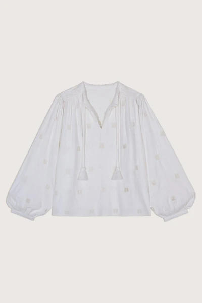 Blouse AjouréE Ravel Ecru // ba&sh BE