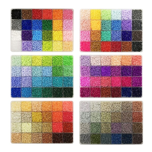 Yantjouet — Boîte 2,6mm de 24 couleurs, mini ensemble de perles de haute qualité, bon pour bricolage, cadeau, 13200 pièces,