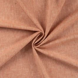 Tissu coton lin chiné marron