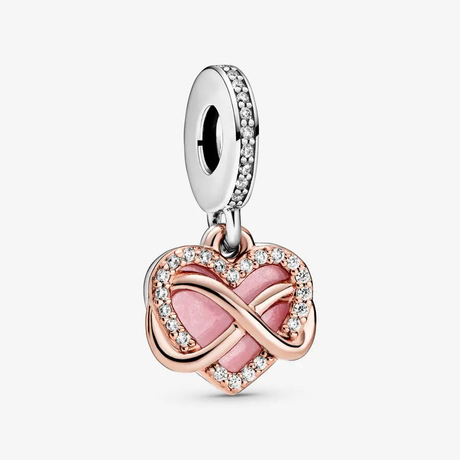 Charm Pendant Cœur Infini Scintillant