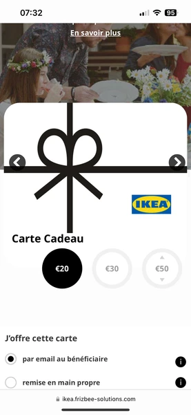Carte cadeau IKEA 