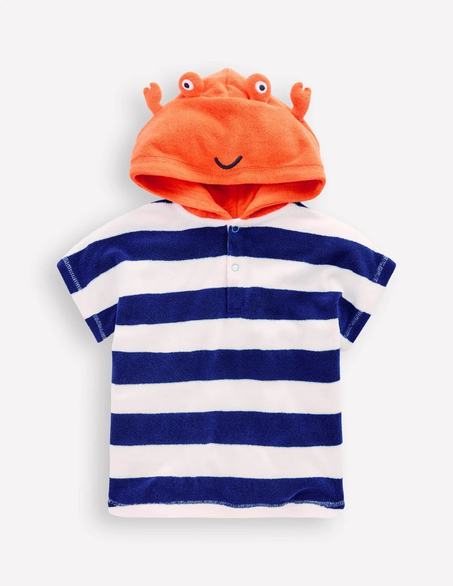 Poncho fantaisie en éponge-Crabe bleu