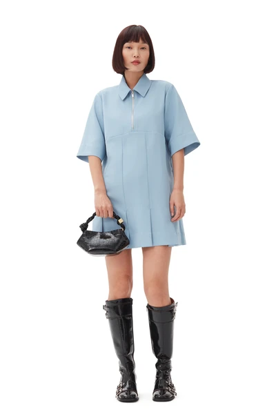 Robe Light Blue Twill Suiting Mini