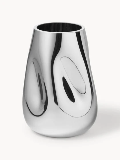 Vase en verre soufflé bouche Mirror, haut. 26 cm