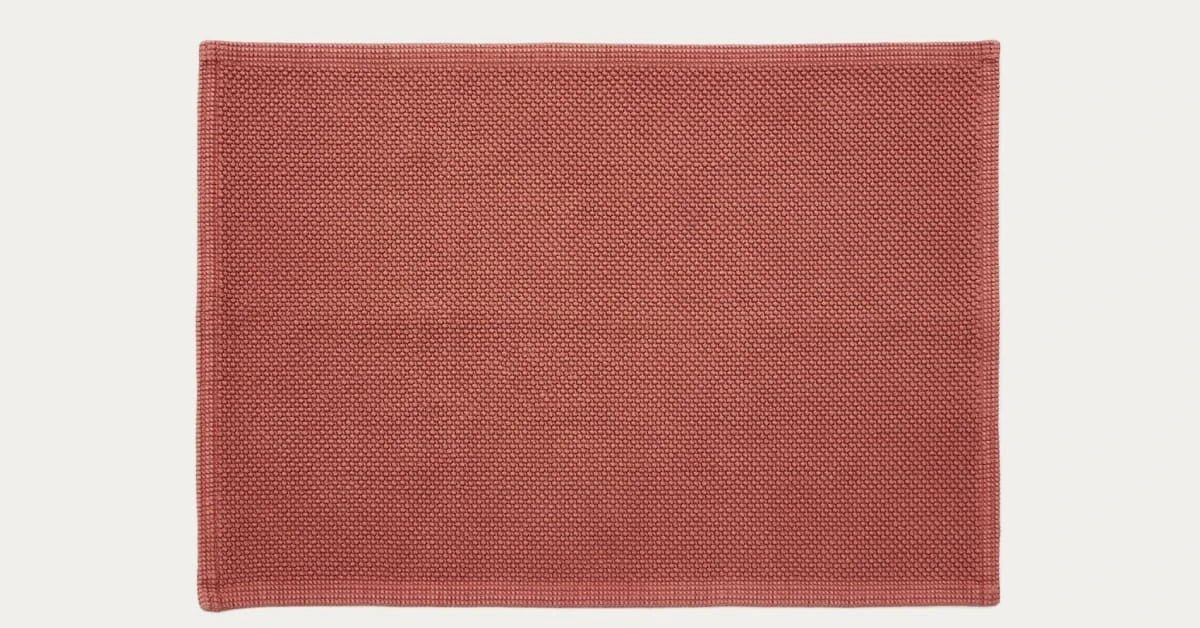 Tapis de bain Erona 100 % coton recyclé terracotta 50 x 70 cm | Kave Home France