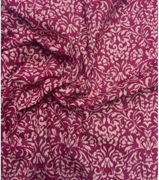 Double gaze à carreaux imprimée d'un motif fleur, de l'autre un uni écru