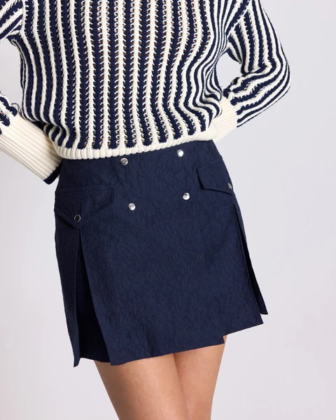 Jupe Rosine jacquard marine