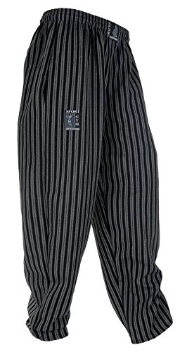 millionen-olly Pantalon de bodybuilding + pantalon de sport + pantalon de sport + pantalon pompon + gris + S M L XL XXL XXXL XXXXL XXXL, noir/gris, rayé, L, noir/gris
