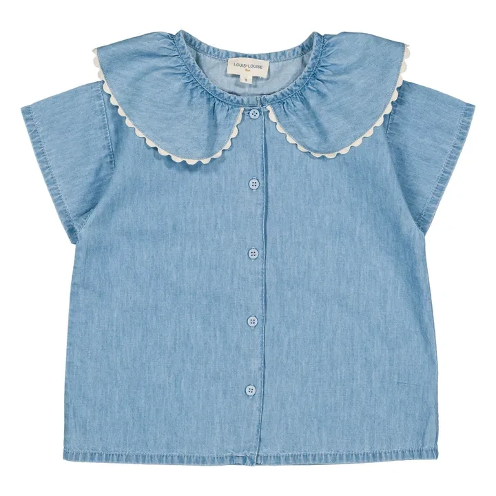 Blouse Feston May Chambray | Bleu Clair