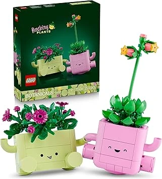 LEGO Botanicals Petites Plantes Dansantes - Set de Fleurs Artificielles - 2 Fausses Plantes & 2 Pots Couleur Pastel pour Décoration de Chambre - Idée de Cadeau DIY pour Fille dès 9 ans ou Adulte 11506