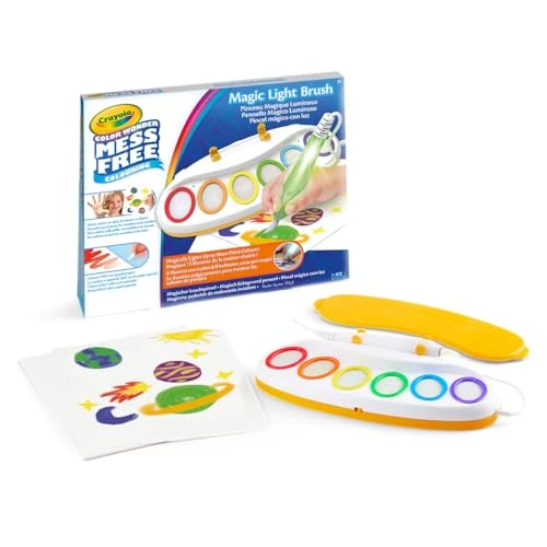 CRAYOLA Color Wonder Magic Light Brush, Pinceau Magique pour peindre sans taches, idée cadeau pour les enfants à partir de 3 ans, version internationale, 75-7131