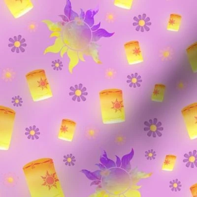 Lost Princess Lantern Sun Fabric | Spoonflower