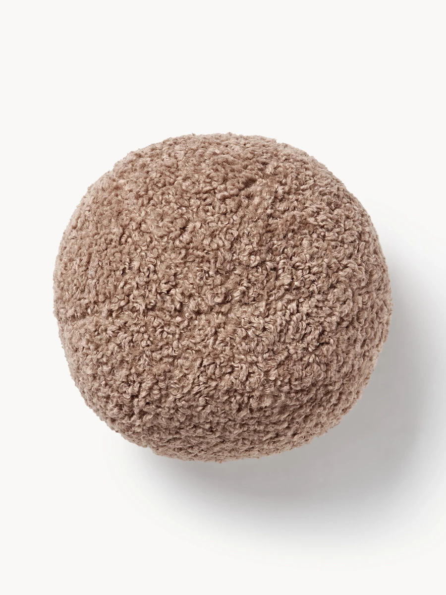 Coussin rond en peluche Dotty