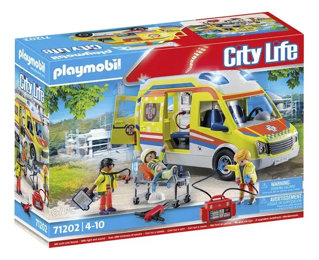 PLAYMOBIL City Life 71202 Ambulance avec effets lumineux et sonore