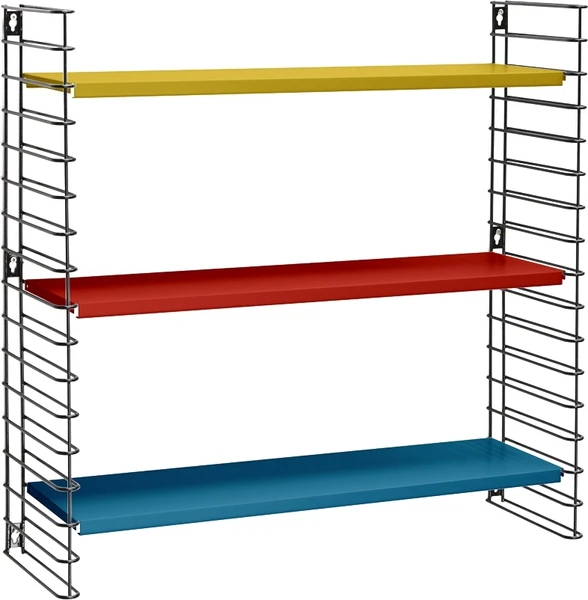 METALTEX 377603328 Bibliothèque TOMADO avec 3 étagères colorées et côtés noirs /