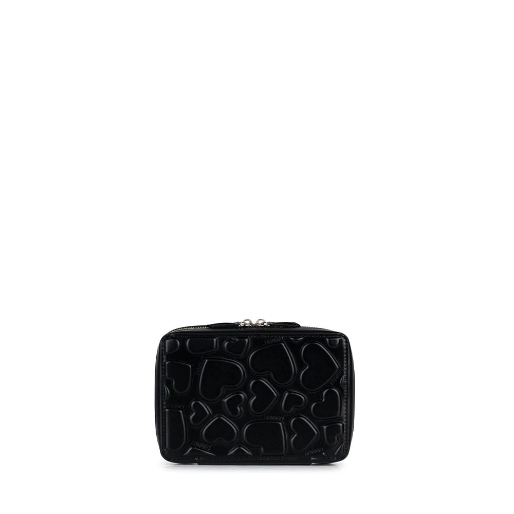 Le Tasha- Trousse à bijoux en cuir vegan noire