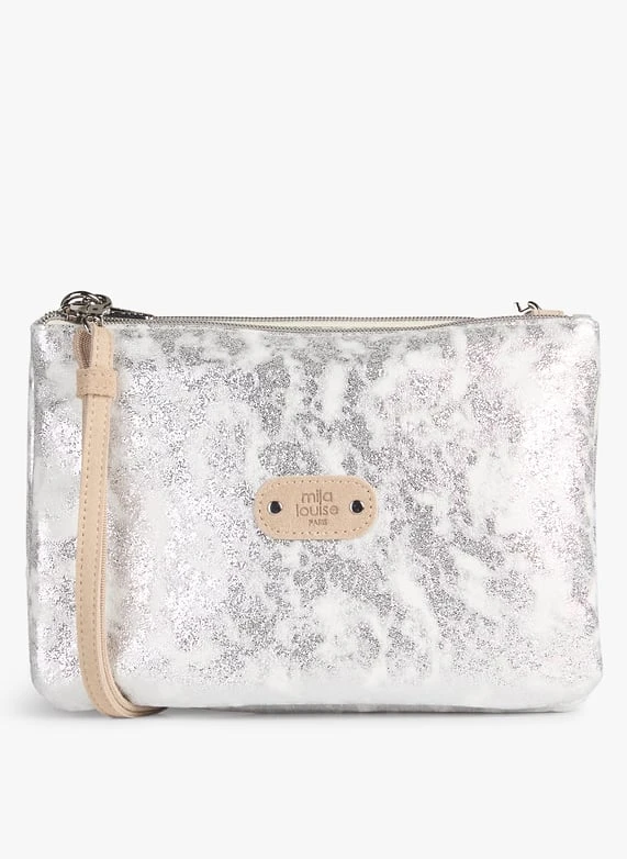 Pochette pailletÃ©e Natasha Argent Mila louise - Femme | Place des Tendances