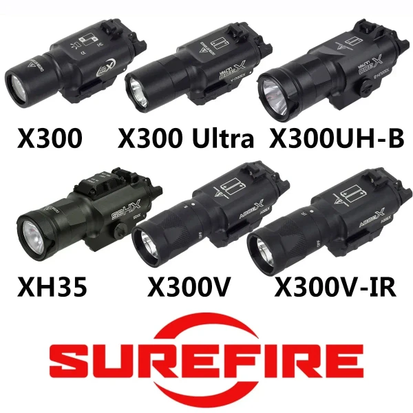 Tactique SureFire X300 Ultra X300V X300V-IR X300UH-B XH15 XH35 pistolet lumière LED adapté 20mm Rail Airsoft chasse lampe de poche - AliExpress 18