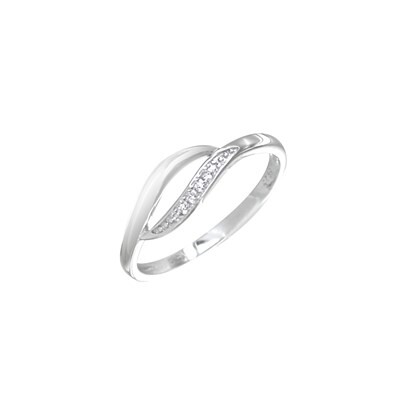 Bague argent 925 rhodié et oxyde de zirconium